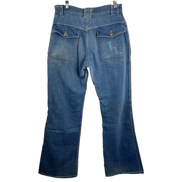 Sears Vintage Low-Waist 70s Flare Jeans Women's Size 10 - Picture 3 of 14